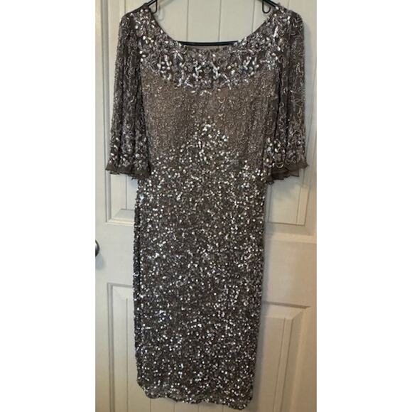 Anthropologie x BHLDN Helen Silver Sequence Dress 12 - Picture 3 of 10